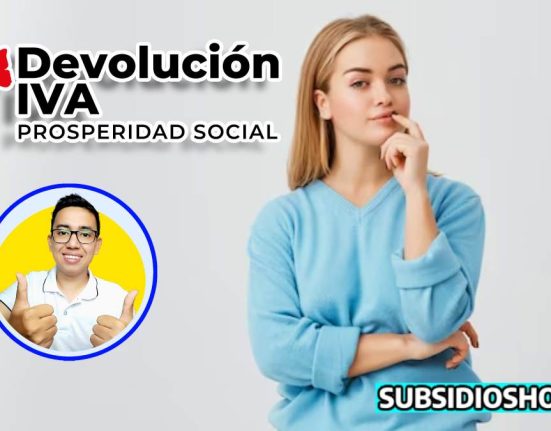 mujer joven pensando, a su costado el logo de la devolucion del iva y abajo el logo del lider social Wintor ABC, al lado derecho inferior el logo de subsidioshoy.com