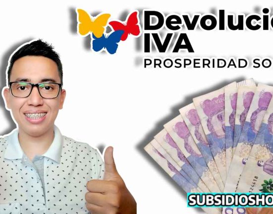 imagen del lider social wintor ABC, a la derecha imagen de fajo de varios billetes de $50 mil COP, arriba el logo de la devolucion del iva, y abajo el logo de subsidioshoy.com