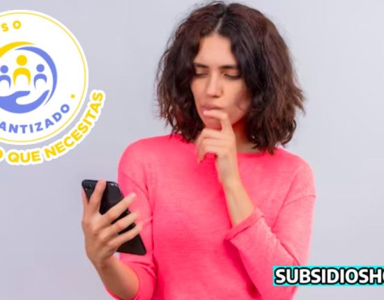 Mujer joven curiosa, logo del IMG al lado izquierdo de la imagen, logo de subsidiohoy.com abajo a la dercha de la imagen