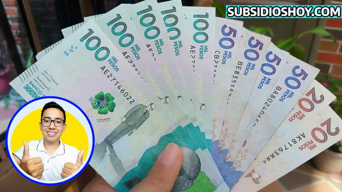 Ingreso Mínimo Garantizado: Pasos de Consulta para Acceder a Ayudas en 2024 - Vía Wintor ABC. 1 billetes colombianos, abajo el logo de wintor ABC lider social, y arriba a la derecha el logo de subsidioshoy.com