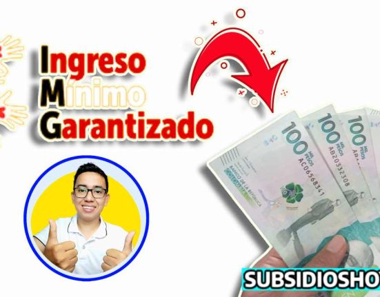 logo de img, logo de wintor ABC, una fecha roja apuntanod a unos billetes de 100 mil pesos colombianos