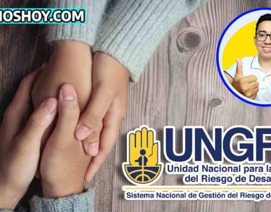 manos unidas en simbolo de ayudar al projimo, losgo de UNGRD, logo de subsidioshoy.com y del lider social Wintor ABC