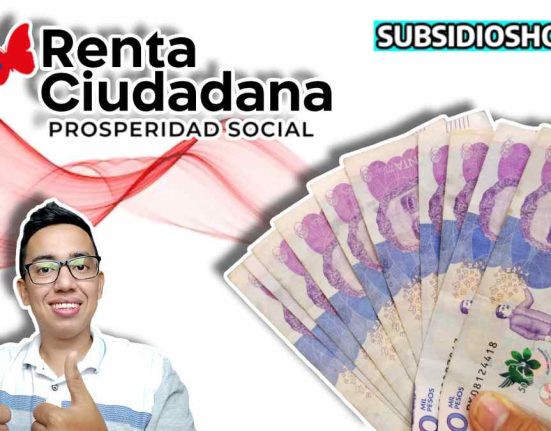 logo de la renta ciudadana, subsidioshoy.com e imagen del lider social wintor ABC, imagen de billetes de $50mil COP