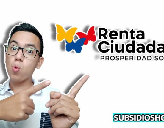 imagen del lider social Wintor ABC, señalando al logo de la renta ciudadana y abajo esta el logo de subsidioshoy.com