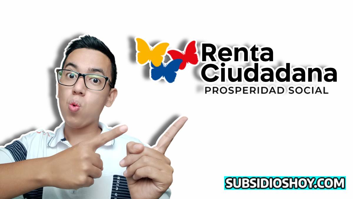 Wintor ABC: Renta Ciudadana 2024, Un Compromiso con la Equidad y la Inclusión Social. 1 imagen del lider social Wintor ABC, señalando al logo de la renta ciudadana y abajo esta el logo de subsidioshoy.com