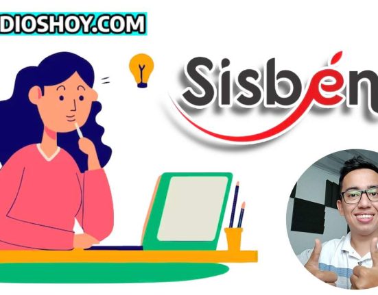 imagen de mujer frente a un pc, al lado esta el logo del sisben, abajo el logo del lider osical wintor ABC, arriba a la izquierda el logo de subsidioshoy.com