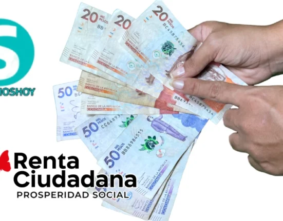 contiene dinero pesos colombianos, logo de la renta ciudadana y el del subsidiohoy