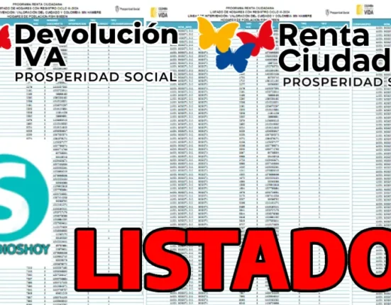 contiene logo de la RC, del IVA y subsidioshoy, en el fondo listas de usuarios